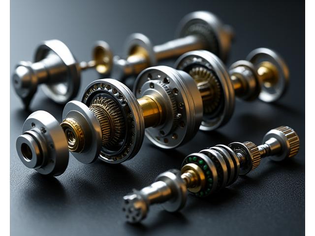A disassembled fishing reel revealing its internal gears and drag system, with high-performance components organized nearby, illustrating advanced modification possibilities.